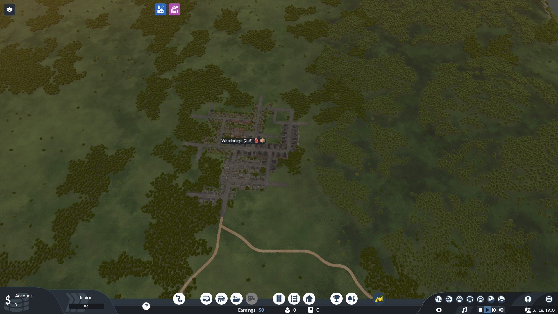 Woodbridge (215), with meat and planks demand icons